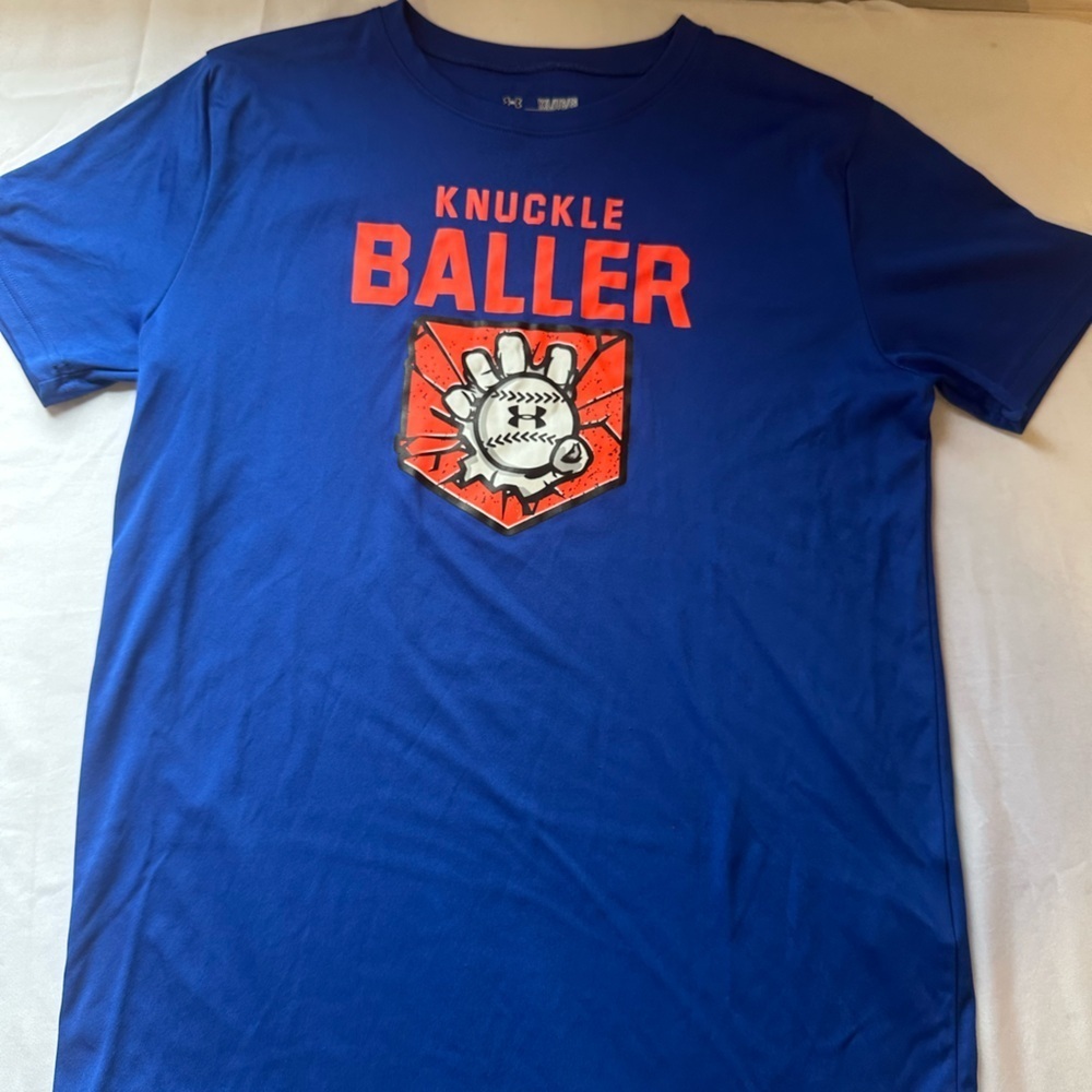 Under Armour Blue and Orange Short Sleeve Tee
